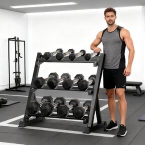 350/450/550 lbs Hex Weight Dumbbell Sets with Rack 5-50 lbs Hand Weights for Strength Training for Home Gyms Men Women Rubber Iron Rubber Coated Exercise & Fitness Muscle in Saudi Arabia