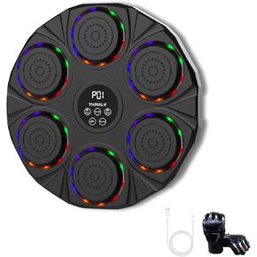 Music Boxing Machine - Punching Machine Wall Mounted - Electronic Target 9 Modes & 9 Speeds - Bluetooth Music Boxing Trainer for Adults and Kids with Boxing Gloves - Boxing Workout Equipment in Saudi Arabia