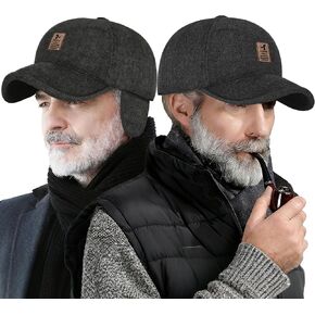 2 Pack Winter for Men Outdoor Hat,Adjustable Warm Baseball Cap Hats Dad Caps in Saudi Arabia