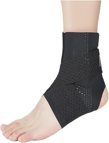 Brace Premium Adjustable Ankle Support Brace with Silicone Pad Massage Point Sport Protector(M) in Saudi Arabia