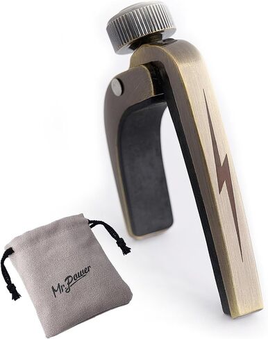 Mr.Power Solidly Zinc Alloy Guitar Capo Clamp with Bag for Studio, Stage, Home, Travel, Live Streaming, Recording or Concert Performance (Silver) in Saudi Arabia