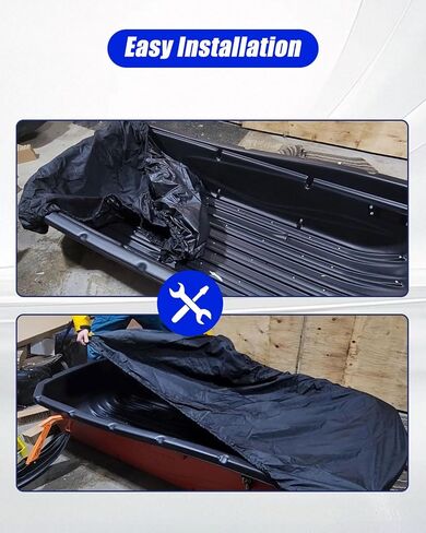 68.9x33.46x7.87in Snow Sled Travel Cover with A Storage Bag 600D Oxford Cloth Suitable for Outdoor Activities Fishing Hunting Camping, Jet Waterproof Ice Fishing Sled Cover, Black in Saudi Arabia