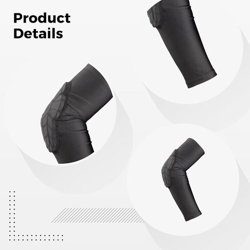 Breathable Eva Cushioning Youth Football Knee Pads, Black Knee And Elbow Pads Set For Protection While Running And Cycling, L in Saudi Arabia