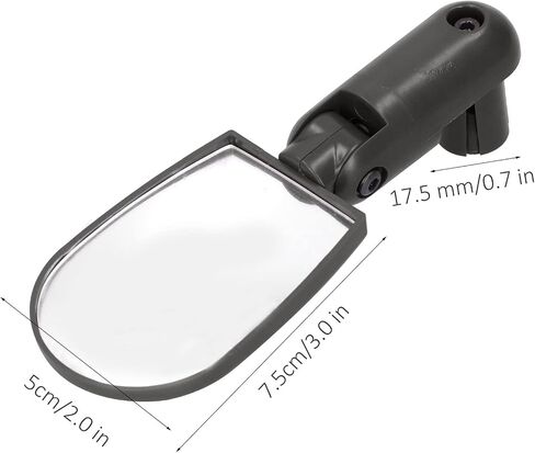 Rear View Mirror, Universal 360° Rotatable Rear View Mirror Handlebar Mount End Mirror Cycling Handlebar Mirrors(Black) Bikes and Spare Parts in Saudi Arabia