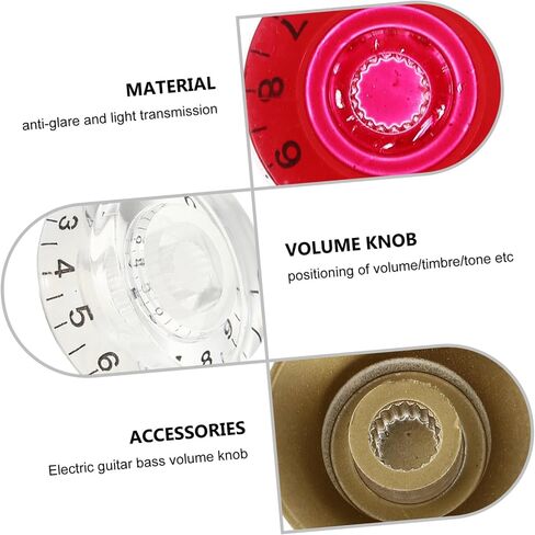 SUPVOX 32pcs Electric Guitar Bass Volume Knob Potentiometer Caps Gold Guitar Knob Tone Control in Saudi Arabia