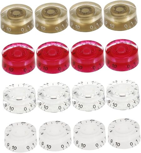 SUPVOX 32pcs Electric Guitar Bass Volume Knob Potentiometer Caps Gold Guitar Knob Tone Control in Saudi Arabia