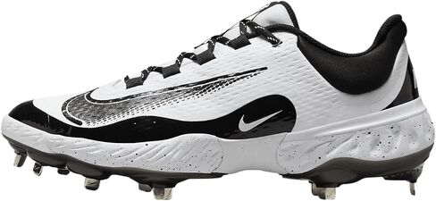 Nike Alpha Huarache Elite 4 Low Baseball Cleats (FD2745-110, White/Black) Size 10.5 in Saudi Arabia