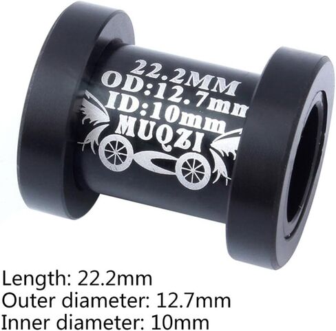 DYNWAVE Bicycle Bushing Rear Shock Mount Hardware MTB Bike Shock Absorber Tube with Spacers OD. 12.7MM ID 8/10mm - 22.2x10mm in Saudi Arabia