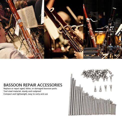 Drfeify Bassoon Repair Kit, Threaded Rods, Screws, Small Screws, Grooved Blocks, Easy to Install and Maintain in Saudi Arabia