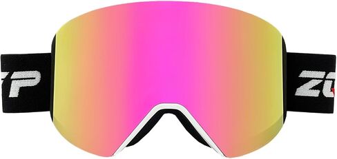 OTG Ski Goggles,Frameless Anti Fog Snowboard Goggles,100% UV Protection Magnetic Interchangeable Lens in Saudi Arabia