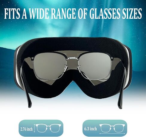 OTG Ski Goggles,Frameless Anti Fog Snowboard Goggles,100% UV Protection Magnetic Interchangeable Lens in Saudi Arabia