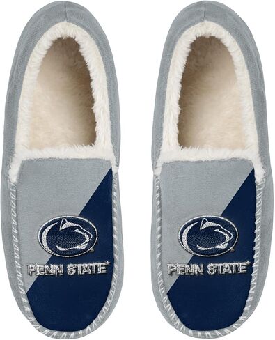 FOCO NCAA Unisex-Adult Officially Licensed Color Block Primary Logo Sherpa Lined Moccasin Slippers in Saudi Arabia