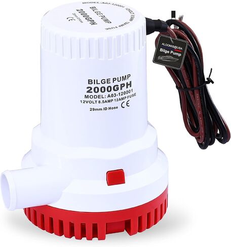 2000 GPH bilge pump for boat 12v submersible pump Marine electric water pump Non- Automatic Bilge Pump 1-1/8" Outlet 8.5A in Saudi Arabia