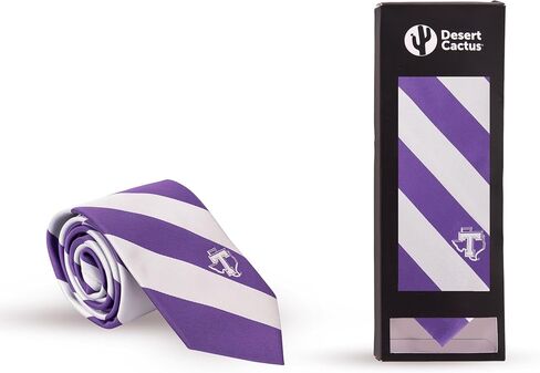 Desert Cactus Tarleton State University Tie TSU Texans 100% Polyester with Logo Officially Licensed (Style A) in Saudi Arabia