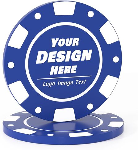 100-1000 Custom Poker Chips for 9 Colors, Drink Tokens Chips UV Full Color Printed with Logo Image Text, Personalized Custom Chips for Bar, Party, Company Logo and Promotions in Saudi Arabia
