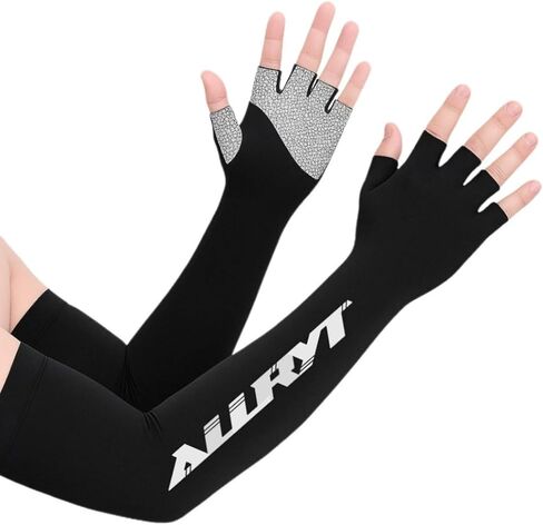 ArmorSleeves – 1 Pair of Fingerless Arm Sleeves – UPF 50+ Sun Protection, Breathable Compression, Black UV Sleeves for Delivery Riders, Cyclists & Outdoor Work in Saudi Arabia
