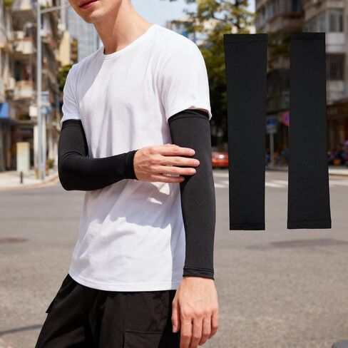 Arm Sleeves for Men Women Outdoor Sun Protection Breathable Stretch Cooling Compression Sleeve Cycling Running Golf in Saudi Arabia