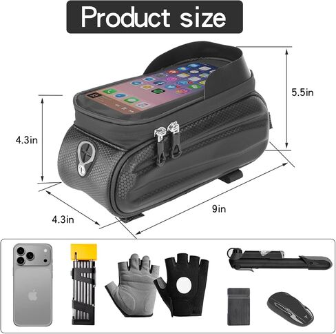 Bike Handlebar Bag 5L – Lightweight Bicycle Front Bag for Commuter, Mountain & Road Bikes, Quick Release in Saudi Arabia