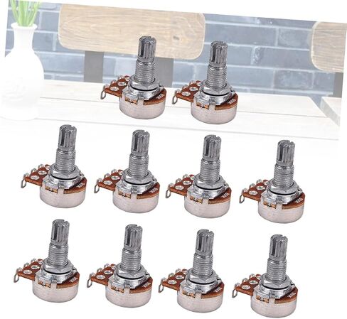 TEHAUX 10pcs Full Guitar Potentiometer Kit Bk Linear Taper Potentiometers for Bass Guitar in Saudi Arabia