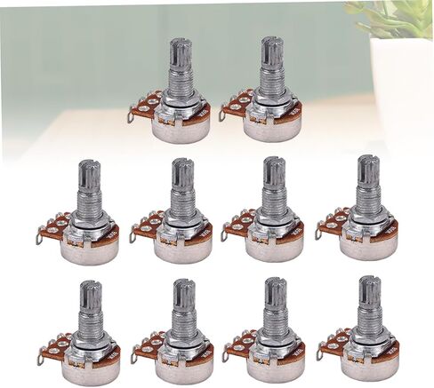 TEHAUX 10pcs Full Guitar Potentiometer Kit Bk Linear Taper Potentiometers for Bass Guitar in Saudi Arabia