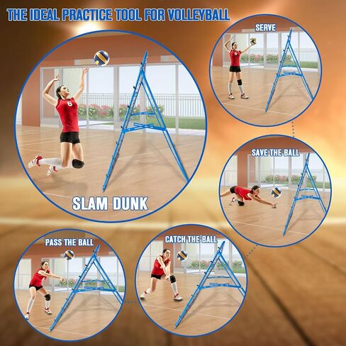 Volleyball Rebounder Net,【5x4FT】 Baseball Rebounder Net - 6-Angle Adjustable Training Net with Target Ribbon | Heavy-Duty Steel Frame & High-Elastic Net |Soccer Lacrosse Softball in Saudi Arabia