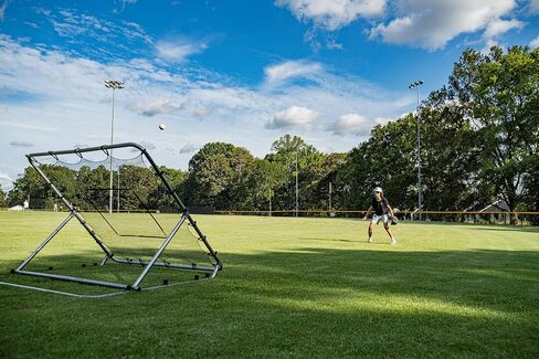 الحد الأقصى للسرعة XL Rebounder - شبكة البيسبول Rebounder مقاس 5'x5'، زوايا قابلة للتعديل للكرات الأرضية، محركات الخط، الكرات الطائرة. شبكة Pitchback متينة. in Saudi Arabia