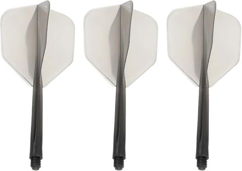 Integrated Dart Shaft & Flights, 3 Pack 4BA Durable Plastic Dart Flight Set, Grey in Saudi Arabia