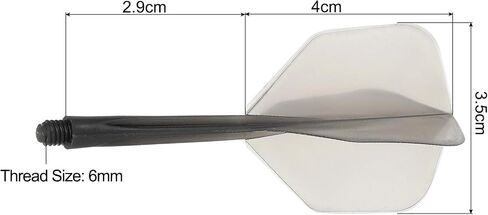 Integrated Dart Shaft & Flights, 3 Pack 4BA Durable Plastic Dart Flight Set, Grey in Saudi Arabia