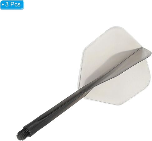 Integrated Dart Shaft & Flights, 3 Pack 4BA Durable Plastic Dart Flight Set, Grey in Saudi Arabia