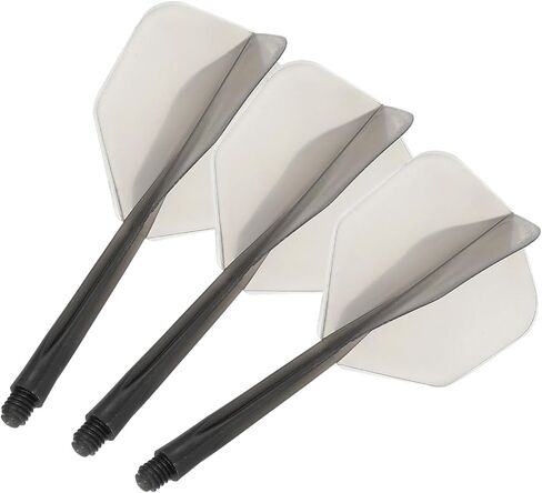 Integrated Dart Shaft & Flights, 3 Pack 4BA Durable Plastic Dart Flight Set, Grey in Saudi Arabia
