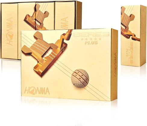 كرات جولف Honma BERES 5S Plus مكونة من 6 طبقات، تحكم في الدوران على مستوى الجولة وكرات جولف ثابتة للطيران، أقصى مسافة مع غطاء غير ريثان ناعم، للاعبي الجولف للرجال والنساء، لاعبين متوسطين إلى متقدمين، 1 دزينة in Kuwait