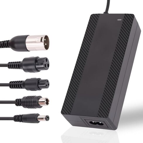 42V 2A Electric Scooter Charger for 36V Lithium Battery, 5-in-1 Plug Ebike Charger for Gotrax, Jetson, Razor, Swagtron, Bird, Segway,UL Certified in Saudi Arabia