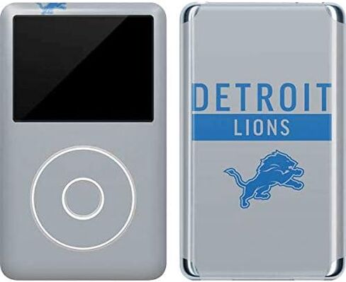 Skinit Decal MP3 Player Skin Compatible with iPod Classic (6th Gen) 80GB - Officially Licensed NFL Detroit Lions Grey Performance Series Design in Saudi Arabia