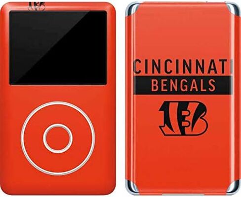Skinit Decal MP3 Player Skin Compatible with iPod Classic (6th Gen) 80GB - Officially Licensed NFL Cincinnati Bengals Orange Performance Series Design in Saudi Arabia