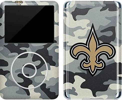 Skinit Decal MP3 Player Skin Compatible with iPod Classic (6th Gen) 80GB - Officially Licensed NFL New Orleans Saints Camo Design in Saudi Arabia