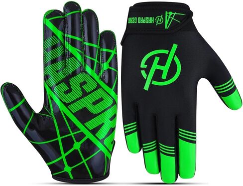 Youth Unisex American Football Gloves M/o Silicone Palm, Breathable Material with Hook & Loop in Flexible Fit in Saudi Arabia
