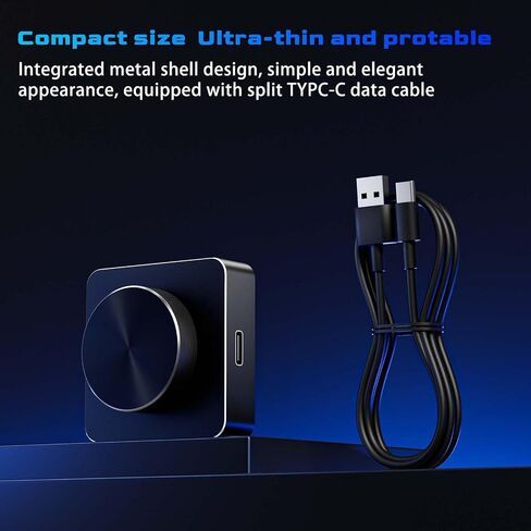 USB Volume Control Knob, Audio Remote Volume Knob with RGB Light and Type C Cable, Rotate Volume Adjustment & One Key Mute Function, USB 2.4G Multimedia Controller in Saudi Arabia
