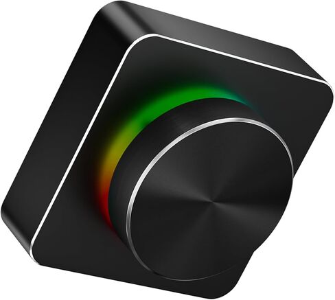 Yoidesu USB Volume Control Knob with RGB Light for Android System, PC Multimedia, Type C External Media Adjustment Controller, Computer Audio Adjuster Controls, USB 2.4G in Saudi Arabia