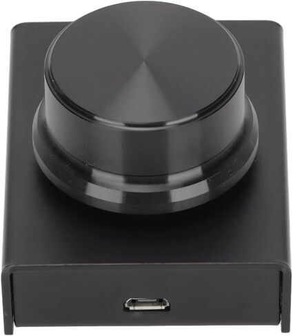 USB Audio Volume Controller, One Key Mute Function, 2m/6.6ft Cable, Metal Case, Black Computer Speaker Control Knob for Win7/8/10/ Vista/OS X in Kuwait