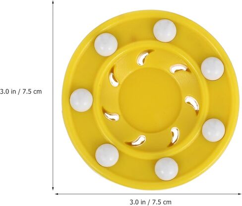 Luxshiny Roller Hockey Puck for Training and Competition Synthetic Game Puck for Indoor Outdoor Use Smooth Glide Street Hockey Ball for Practicing Skills and Improving Performance Yellow in Kuwait