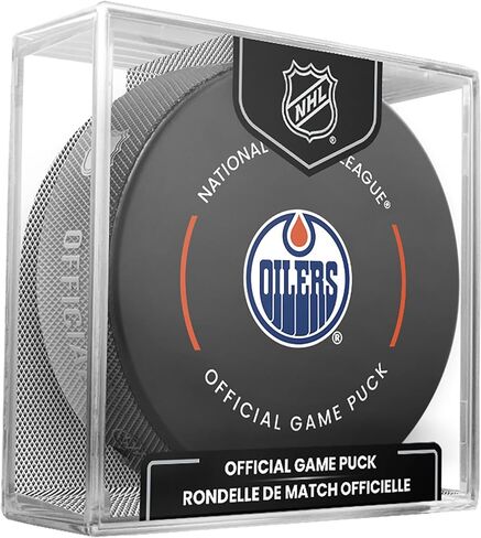 Edmonton Oilers Unsigned Inglasco 2022-23 Season Official Game Puck - Unsigned Pucks in Saudi Arabia