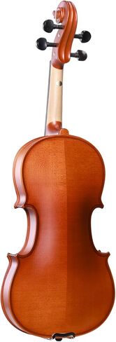 ADM Acoustic Violin for Beginner 4/4 Full Size Violin Set Solid Wood Ebony for Adult Teen Student Starter Kit with Hard Case, Rosin, Shoulder Rest, Bow, Music Stand, Strings, Free Lessons, Matte Brown in Saudi Arabia