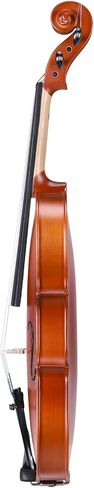 ADM Acoustic Violin for Beginner 4/4 Full Size Violin Set Solid Wood Ebony for Adult Teen Student Starter Kit with Hard Case, Rosin, Shoulder Rest, Bow, Music Stand, Strings, Free Lessons, Matte Brown in Saudi Arabia