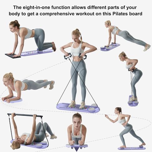 Pilates Board - 2025 Updated Pilates Reformer Machine Set, Multi-Purpose Foldable Pilates Reformer Board for Home, 6 in 1 Pilates Sliding Board in Saudi Arabia