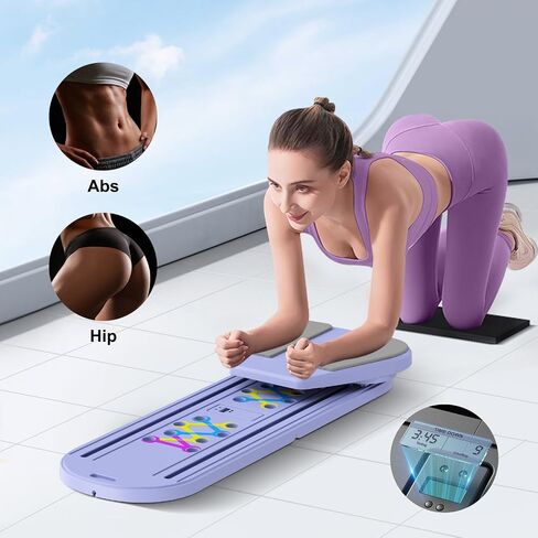 Pilates Board - 2025 Updated Pilates Reformer Machine Set, Multi-Purpose Foldable Pilates Reformer Board for Home, 6 in 1 Pilates Sliding Board in Saudi Arabia
