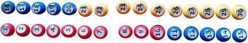 30Pcs Bingo Ball 1-30 Numbers with Easy Read Window Portable Fittings Tally Ball in Kuwait