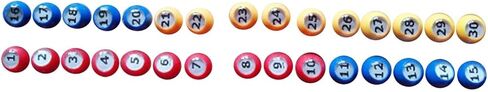 30Pcs Bingo Ball 1-30 Numbers with Easy Read Window Portable Fittings Tally Ball in Kuwait