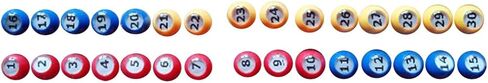 30Pcs Bingo Ball 1-30 Numbers with Easy Read Window Portable Fittings Tally Ball in Kuwait