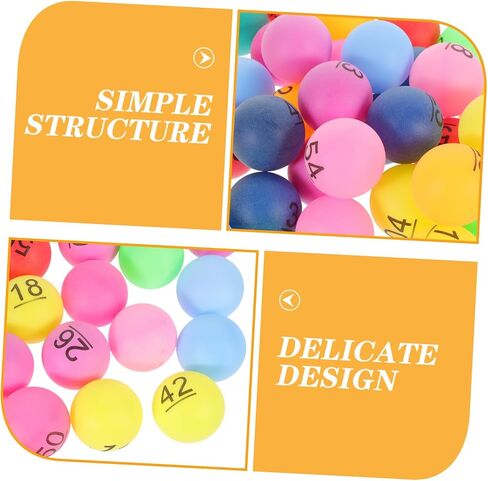 60PCS Bingo Balls Plastic Raffle Drum Game Props for Lottery Party Activities and Group Entertainment in Saudi Arabia