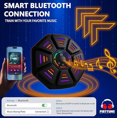 Music Boxing Machine for Kids & Adults 10 Modes 9 Speeds,boxing music workout machine,Boxing Machine with Gloves,LED Electronic Bluetooth Wall Mounted Musical Punching Pad Training GYM Indoor Exercise in Saudi Arabia